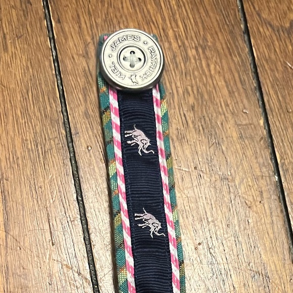 Kiel James Patrick Plaid Fabric Bracelet with Elephants - Picture 3 of 5